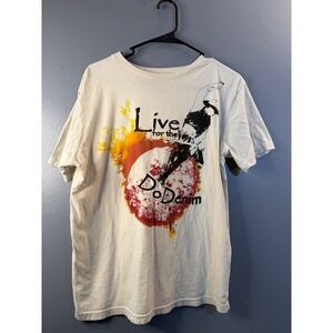 Do Denim Mens Graphic T-Shirt Small Off White Live for the Do Denim Cotton Tee